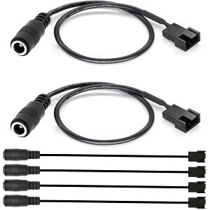 Kiligen 6PCS DC �d���v���O���� 3 �s������� 4 �s�� PC �t�@���d���A�_�v�^ �P�[�u���ADC5521 ���� 3 �s��/4 �s�� �P�[�u��