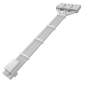 AsiaHorse PCIE 5.0 GPU 16AWG PC電源アダプター延長ケーブル、GPU 12VHPWR 電源スリーブ付きケーブル延長、16 ピン (12+4) から 3*8 ピン (GPU RTX 3090Ti/4070Ti/4080/4090 用)、30CM、白雪姫