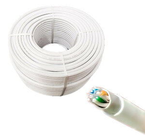 100m 白色 LANケーブル cat6 自作用 2重被覆 屋外仕様 UTP 専用ピン付 PoE対応 紫外線 耐候性 防水 屋外用 高耐久 ランケーブル ホワイト