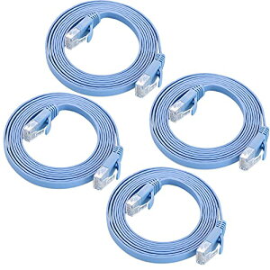 COOSEED �t���b�g�P�[�u�� LAN�P�[�u�� 8m UTP Cat6 �X�g���[�g 8m*4�{ �u���[�u1�p�b�P�[�W4�{���܂܂�Ă��܂��v