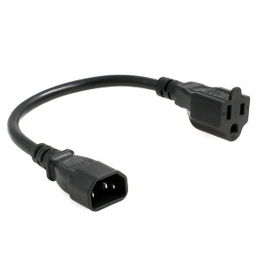 HangTon UPS PDU dR[hA_v^[P[u IEC320 C14 IX - NEMA 5-15R Rs[^[ PC j^[p 10A 30cm