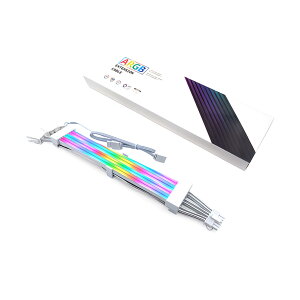 【スモールラボ】LED ARGB 5v 3pin スリーブケーブル 延長ケーブル 30cm 電源 ゲーミング 12VHPWR 16pin 8pin 変換ケーブル (8pin×3→16pin)