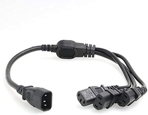 UPS PDU �T�[�o�[ Y �X�v���b�^�[�d���R�[�h IEC320 C14 �� 3 x C13 10 a 250 v �����P�[�u�� (3xC13, 60cm)
