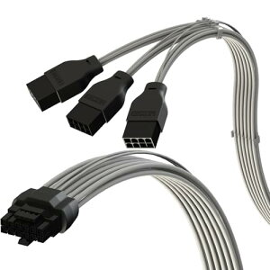 LINKUP - AVA PCIE 5.0 16Pin (12+4) ddP[u | 16AWGA`A͂񂾕tAX[u^Cv | 3x8Pin PCIE 4.0 PSU p | RTX40  RTX30 FE GPUs ƌ݊ | 40cm zCg
