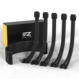 EZDIY-FAB PCdX[uP[u 18AWG PSU P[u JX^ Mod PCdP[u ATX3.0/3.1dlKiɏ ꂽ\tgP[u 3{8(6+2s)sGPUP[u 2{8(4+4s)sCPU