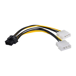 CY EPS 12 V�O���t�B�b�N�X�J�[�h�p Dual 4 Pin to PCIE 8 P 6+2 Pin�d���A�_�v�^�ϊ��P�[�u��
