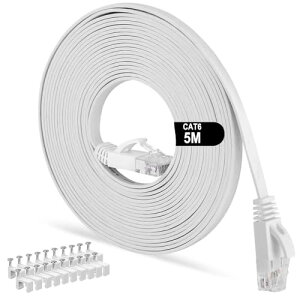 LANP[u CAT6 EgtbgP[u v^[Ή RJ45RlN^ T[o[ Ɨl Ɩp JeS6 P[u (5M)