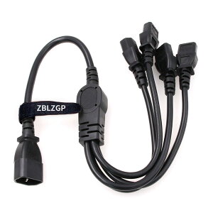ZBLZGP UPS PDU �T�[�o�[ Y �X�v���b�^�[�d���R�[�h IEC320 C14 �� 4 x C13 10 a 250 v �����P�[�u�� (4xC13, 60cm)