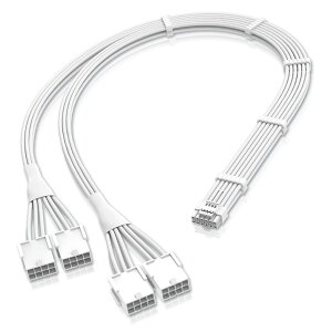 EZDIY-FAB dp PSUP[u X[uP[uA16 s (12+4) 12VHPWR PCIe 5.0 RlN^IX - 4X PCIE 8 sARTX 3090Ti 4080 4090pA16AWG 45CM vCXg[ꂽP[u R[t - S