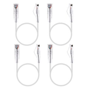 GeeekPi 4PCS Cat6A C[TlbgP[uA|̂ȂZV[htlbg[NP[uAzCg (50 cm/1.64 tB[g)