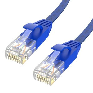 GSPOWER フラットLANケーブル CAT6e 2m ブルー RJ45コネクタ 高速イーサネット 250MHz対応 最大1Gbps PlayStation テレビ ルーター Xbox プリンター対応 柔軟 耐久設計 ドア下OK 工場直販 ツメ折れ防止 カテ