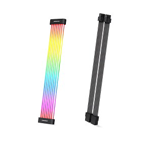 yX[{zCOOLMOON LED X[uP[u ARGB 5v 3pin P[u 30cm djbg Q[~OPC OtBbN{[h  F ubN (8pin × 2)