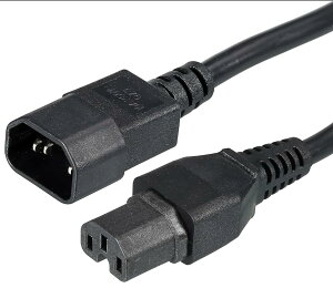 JLY 1.8M c14 to c15�d���P�[�u�� C14-C15 3�s���d���R�[�h 10A-250V �����c UL�K�i�F�� ���d�ی� �ϖ��� �ᔭ�M �ϔM�ϊ� �m�[�g�p�\�R���A�R�s�[�@�A���j�^�[�A�G�A�R���ȂǂɑΉ� 1�{����