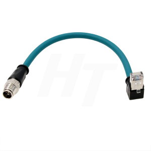 HangTon MKrbgC[Tlbg M12 8s XR[h RJ45P[u ROlbNXL[GX oX[ YƗpZT[ I[g[V 90x CAT 6A lbg[Nf[^  50cm