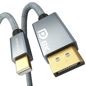 8k Mini Displayport - DisplayportP[u,oMini DisplayPort - DisplayPort 1.4ϊP[u(Mini DP - DP1.4),[32.4Gbps,8K@60Hz, 4K@144Hz,2K@240 Hz] _Ci~bNHDR, NVIDIA G-SYNC, AMD FreeSync (2M) Ή (2M)