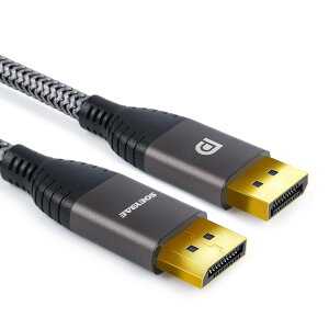 SOEYBAE Displayport ケーブル 2m,DP to DP 21.6Gbpsハイスピード,4K@60Hz/ 2K@165Hz/ 2K@144Hz、対応 PS3 PS4 ートパソコン/テレビ