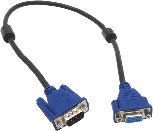 オーディオファン VGAケーブル 延長ケーブル ディスプレイケーブル 短い D-SUB 3段 15ピン オス - メス 全結線 約50cm