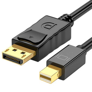 Mini Displayport-Displayport�P�[�u�� 1080P �~�jDP-DP�P�[�u���AHDR�ANVIDIA G-SYNC�AAMD FreeSync�A3 D�Ή��iMini DisplayPort�i�I�X�j-DisplayPort�i�I�X�j�j�j1.8 m�u���b�N [���s�A���i]