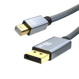 Mini Displayportデータ線DP転送DP線8 K HD転送,Mini DP-DisplayPort 8Kケーブル8K(7680x4320)@ 60Hz 4K @ 144Hz DisplayPort 1.4双方向伝送DisplayPort-Mini DisplayPort 8Kケーブル2m