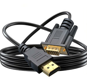 HDMI - VGA 1.8m P[u(tɔΉ)Ǎ^P[uAւKvȂAڑ֗ C HDMI (\[X) - VGA (fBXvC) P[u (IX - IX) PC,j^[,vWFN^[, HDTVɑ