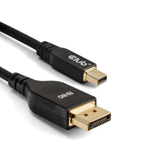 Club 3D Mini DisplayPort 2.1 to DisplayPort 2.1 双方向 80Gbps 4K240Hz 8K60Hz 10K60Hz VESA DP80認証ケーブル オス/オス 1m (CAC-1116)
