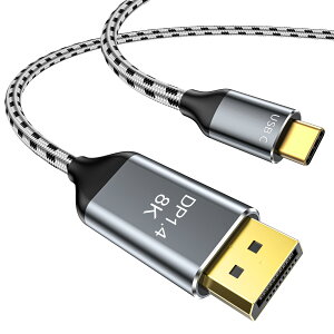 8K USB C DisplayPort ϊP[u P` DP 1.4 Thunderbolt4 Ή 8K@60Hz 4K@144Hz USB Type C - DisplayPort P[uiPhone 15 MacBook Pro Air 2023 M1 M2 iPad Pro iMac S23 XPS 17 ȂǂɑΉ (2m)