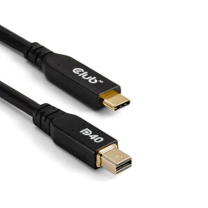 Club3D USB Type C to Mini DisplayPort 2.1 o 40Gbps 4K240Hz 8K30Hz VESA DP40F؃P[u 2m (CAC-1561)