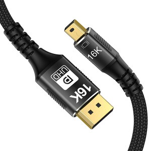 CABLEDECONN Mini DP-DisplayPort 3M 16KP[u8Ki7680x4320j@ 120Hz 4K @ 240Hz DisplayPort 2.0 2.1o`DisplayPort-Mini DisplayPort 16KP[u