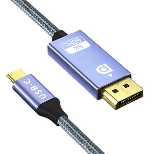 YaloloSay USB C-Displayport P[u 8K@60Hz 2[g yP` Type-CDisplayPortɁz HDRΉ UHDfo ^CvC to fBXvC|[g ϊA_v^ iC҂ MacBook Pro/Air M1 M2 M3AiPad