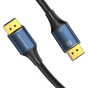 VENTION �f�B�X�v���C�|�[�gDP HD �ϊ� DP1.4 HD�P�[�u�� �R�b�g���҂� 1080P@240Hz / 2K@165Hz /4 K@144Hz 8K@60Hz 32.4Gbps HDTV�A�v���W�F�N�^�[�A�f�B�X�v���C G-Sync/FreeSync/Dynamic HDR �Ή� (2m / HCELH)