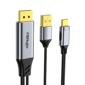 fairikabe DisplayPort - USB CP[u 4K@60Hz fBXvC|[g - USBC 6.6tB[g DP 1.2IX - Type-CIXRo[^[ USB-C ^b`\ |[^uj^[p MacBook Pro/AirAiMacΉ