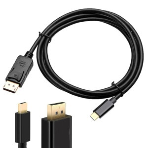 USB C DisplayPort ϊP[u 1.8M 4K30Hz ϊRlN^ ݒsv iCR[h Thunderbolt 3/4 MacBook Pro/MacBook Air iPhone15 ProȂ ^CvC p\R/^ubgX}zΉ yp ݑΖ Ep
