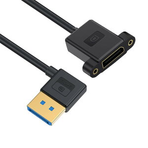 NFHK ケーブル 極細 直角 DisplayPort 1.4 DP オス - メス 延長ケーブル 8K 60hz 4K 144hz デスクトップ ノートパソコン モニター グラフィック カード用 30cm