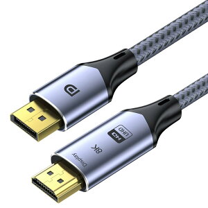 FamGift DisplayPort HDMI ϊP[u 8 K/60 HZ nCrWP[u\|[g HDMIΉϊA_v^Ήm[g/OtBbNXJ[h/fXNgbvzXg/vWFN^/fBXvC/e