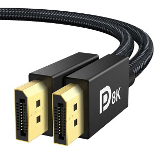 Displayport-DisplayPort P[uiIX-IXj ] 8K@60Hz/4K@120Hz ߂vO iC҂ PC m[gp\R Q[ j^ j^ȂǂɑΉiubN 1mj
