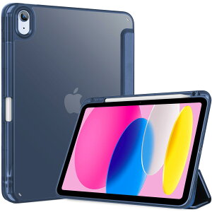 ProCase iPad 11����/10���� �P�[�X iPad�iA16�j11�C���` 2025/10.9�C���` 2022�ʗp A2696 A2757 A2777 �y�����[ �ϏՌ� �O�܂� �X�^���h �X�}�[�g�J�o�[ (�_�[�N�u���[)