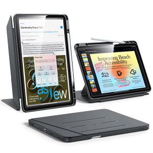 ESR iPad Air 13C` P[X (M3/M2A2025/2024) y[ ϏՌ cX^h EFCN/X[v Pencil Pro/USB-C CX[dΉ }`AOP[X FlipV[Y ubN
