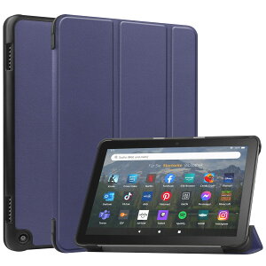 対応 Amazon Fire HD 8 (2022年発売) 第12世代 用のケース FOR Amazon Fire HD 8 (2020 第10世代) / Fire HD 8 Plus 用の保護カバー オートスリープ機能 カバー スタンド機能付き 衝撃吸収 保護ケース 三つ