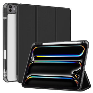 ProCase iPad Pro 11C` P[X M4 (2024N 5) p (A2836 A2837 A3006) y[  NAobNJo[ P[X X ϏՌ O܂ X^h X}[gJo[ - ubN