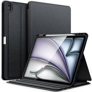 JETech iPad Air 13C` M3/M2(2025/2024)pP[X Pencilz_[t XtHIX^hی^ubgJo[ }`AO\ I[gX[v/EFCN (ubN)