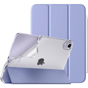 TiMOVO iPad Mini A17 Pro ケース iPad mini7 ケース iPad Mini6 ケース iPad mini 第7/6世代 カバー 8.3インチ 2024/2021 PUレザー TPU製背面無色透明 非光沢 PencilPro/第2世代ワイヤレス充電に対応 オートスリープ機