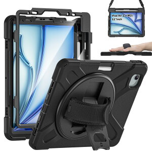 ZenRich iPad Air 6/7 11C` P[X 2024/2025 ϏՌ|یtBt | y[ | 360°]X^h | nhXgbv | V_[Xgbv iPad Air M2/M3 11 C` SʕیP[XiKi