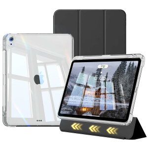 GKABXY iPad 11世代/10世代 分離式 ケース 11/10.9インチ 2025/2022モデル 対応iPad 第10世代 取り外し可能 着脱式 透明バックカバー 三つ折りスタンド ペンシルホルダー付き オートスリープ機能 軽量
