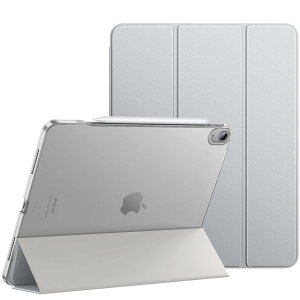 MoKo iPad Air 13�C���` 2025/2024 �P�[�X iPad Air 13�C���`(M3/M2) ��p�蒠�^�J�o�[ �I�[�g�X���[�v�@�\ Pencil Pro��t�Ή� �O�܂�X�^���h PU���U�[�O�� ���n�}�C�N���t�@�C�o�[ Silver