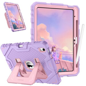 Fintie キッズフレンドリーケース iPad 第10世代 10.9インチタブレット(2022年モデル)用 フルボディ 頑丈 高耐久 耐衝撃 保護用 キッズケース 内蔵スタンド付き(パープル)