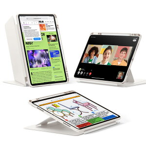 ESR iPad Air 13C` P[X (M3/M2A2025/2024) y[ ϏՌ cX^h EFCN/X[v Pencil Pro/USB-CΉ }`AOP[X FlipV[Y X^[o[Xg