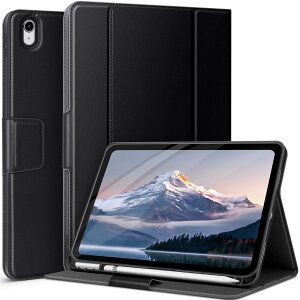 auaua iPad (A16) 第11世代 11 インチ 2025 ケース iPad 第10世代 10.9インチ ペン収納2022 専用 ペン収納 Pencil Pro/USB-C完全対応 ポケット付き 多角度スタンド マグネット開閉 オートスリープ対応 (ブラッ