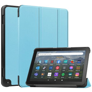 Gosento For New Fire HD 8 �P�[�X (2024�N����)�X�^���h�@�\�t�� �J���O�ܔ��^�X�^���h�P�[�X PU���U�[ Fire HD 8/Fire HD 8 Plus 2024 ��12���� 8�C���` �J�o�[ (�X�J�C�u���[�j