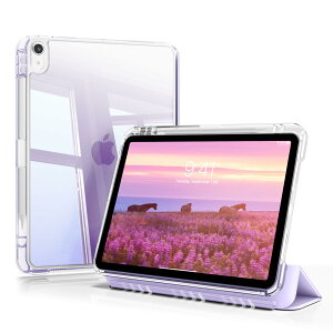 JKSML iPad Air 11C` P[X M3/M2 (2025/2024) / iPad Air 5 (2022) / 4 (2020) P[X 10.9C` O\ȓ y[ ϏՌ O܂ PU U[ ^y ǂG (p[v)