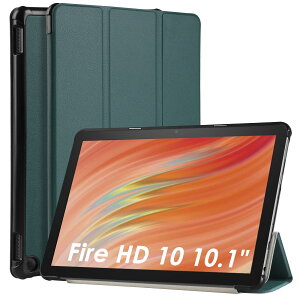 WD&CD Fire HD 10 2023 10.1" Ή ^ubgP[X Fire HD 10 2023 Ή ^ubgJo[ ^ ϏՌ I[gX[v@\ U[ O܂X}[g }Olbg یJo[(O[)